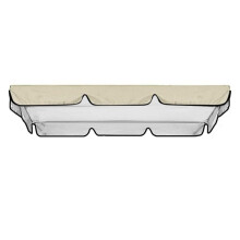 Patio Swing Canopy Replacement Waterproof Sun Protection Garden Swing Seat Cover Beige 249x185x18cm