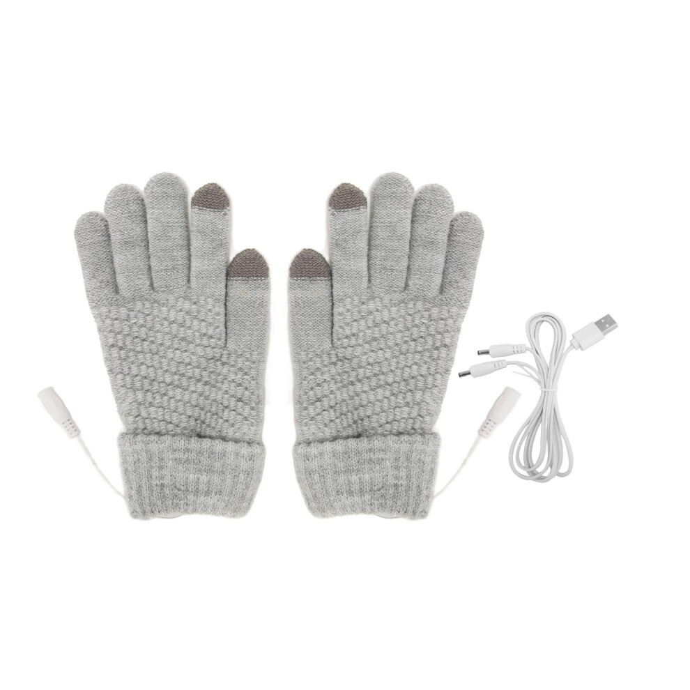 Warm Winter Gloves With Heat, Flexible Fingers Touch Screen Compatible Built In Heating Pad Universal USB Power Supply High Quality Cotton Knit Glove