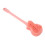 Pink Guitar Bath Brush - Long Handle, Silicone 2