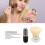 Powder Brush White Bristle Round Head Black Case 4