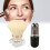 Round White Bristle Makeup Powder Brush with Storage Case 5