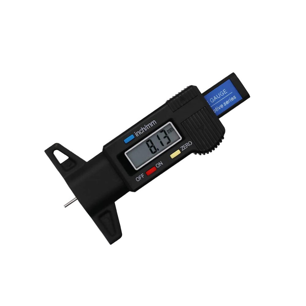 Tyre Tread Depth Gauge - Digital Vernier Caliper For Accurate Tire Wear Measurement, 1Pcs High-Precision Tool Black 9412369351432
