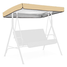 Swing Canopy Replacement 84x48 Waterproof UV Resistant Oxford Cloth Patio Swing Canopy Cover with Fixing Rope