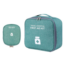 600D Oxford Cloth First Aid Bag Empty For Traveling Home Hiking Camping, Multi-Layer Independent Space Provides Large Capacity, Water-Resistant Moistu