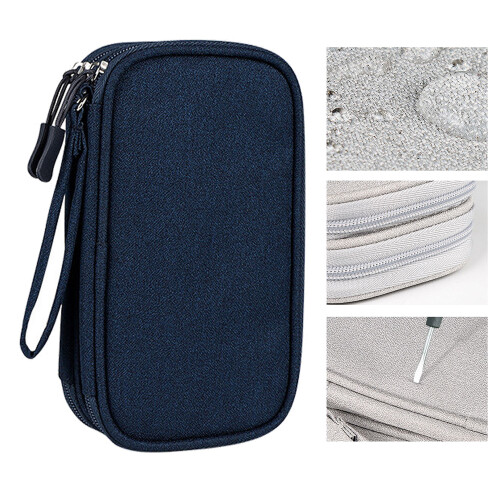 Multi-Function Organizer, Travel Case Heavy-Duty Nylon Fabric Double-Layer Storage For Electronics And Accessories 2