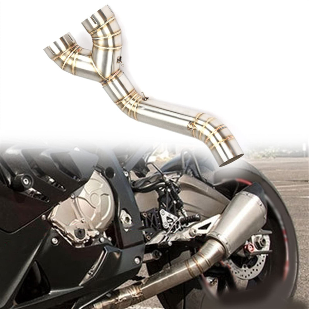 Motorcycle Exhaust Mid Pipe For Bmw S1000rr S1000r 20102016 Stainless Steel Link Tube Silver 9189345157431