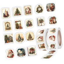 1000Pcs Holiday Wrapping Labels on Roll Christmas Sticker for