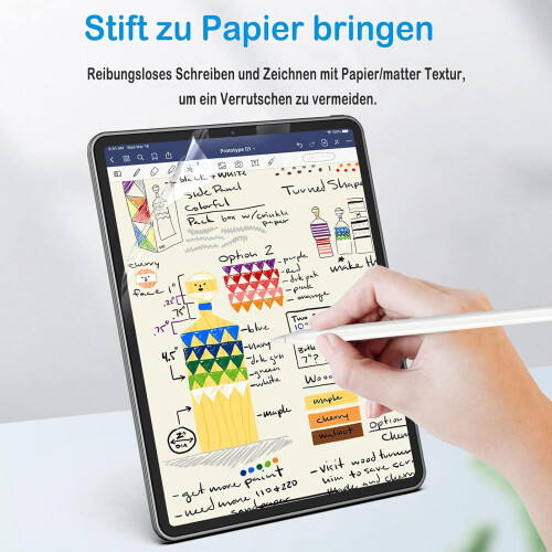 Película protetora artística para telas de 11 polegadas, imita a textura do papel, proteção antirreflexo que garante visualização nítida e sem 1