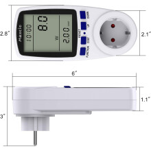 Kraftfull energimätare, realtidsövervakning för smart energihantering, digital LCD-skärm för tydlighet, nattseende för bekväm nattvisning