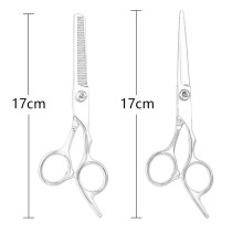Haarschaarset met offset grip, roestvrijstalen kappersgereedschap met precisiesnijmogelijkheden, voor salon- en thuisgebruik, inclusief