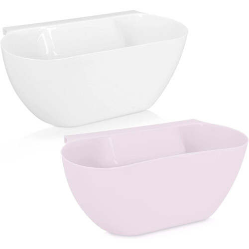 Eco-Friendly Collecting Tray for Kitchen Waste, White Hanging Kitchen Trash Can Foldable Waste Bin for Space Saving, Efficient Kitchen Preparation (2 1