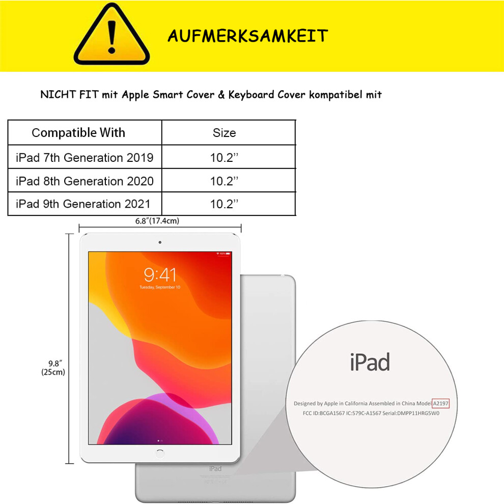 Ultraslim Crystal Shield For 10.2" Apple Devices, Transparent Tpu Bumper And Shockproof Resistant Case Ensuring Maximum Protection, Precise Cutouts 9128293862882