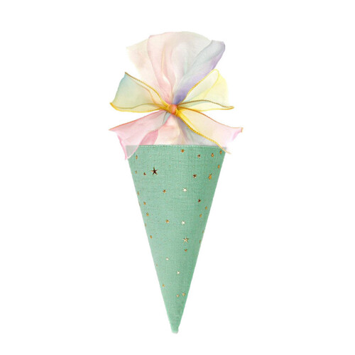 Multipurpose Ice Cream Cone with Ribbon Bowknot-Green