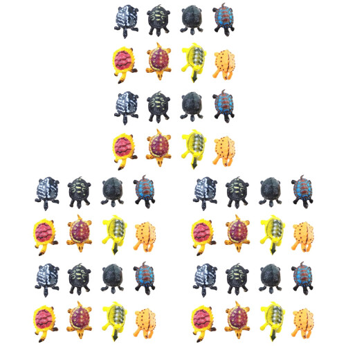 48Stk Kinder Schildkröten Spielzeug PVC Bunt Simulation Modell 2