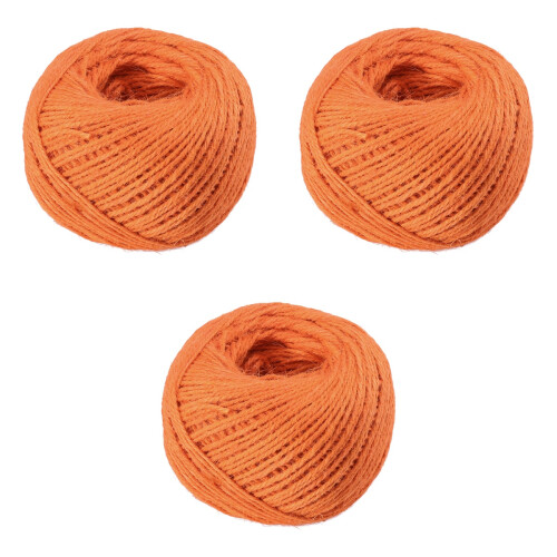 3Stk Orange Jute Schnur Robust Für Geschenk Garten Feier 2