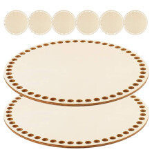 8Ud Bases Madera Para Bolsos Y Cestas Crochet Beige Naturales