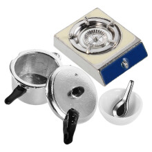 5 Mini Cocina Con Gas Y Olla Presión Para Infantil