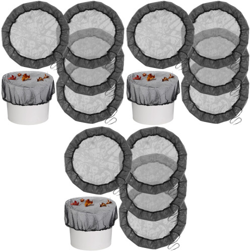 12Ud Cubiertas Red Para Barriles Lluvia Malla Ajustable 2