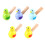 15Pièces Sifflets Oiseaux En Bois Jouets Educatifs Multicolores 1
