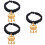 3Pcs Multi-Function Black Cat Dog Collars Gold Lock and Jingling Bells 8