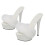 2Paires Sandales Blanches PVC Talons Soft Semelle 1