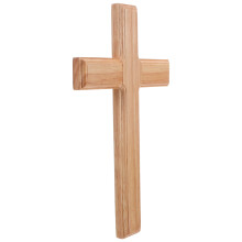 2Ud Cruz Religiosa De Madera Beige Para Decoración De Pared En Casa