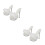 2Paires Sandales Blanches PVC Talons Soft Semelle 11