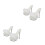2Paires Sandales Blanches PVC Talons Soft Semelle 10