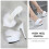 2Paires Sandales Blanches PVC Talons Soft Semelle 8
