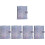 5Pièces Porte-Documents A5 6 Anneaux Protection PVC Noir 6
