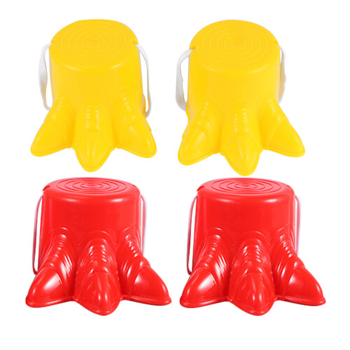 2Paires Échasses Bois Colorées Équilibre Enfant