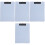 4Pcs Multi-Function Portable Clipboards Grey Office Document Organizer 3