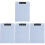 4Pcs Multi-Function Portable Clipboards Grey Office Document Organizer 2