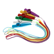 6Pz Strumento Musicale Kazoo in Metallo Colorato Con Corda Per Bambini