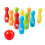 2Set Bowling Gioco Legno Educativo E Interattivo 2