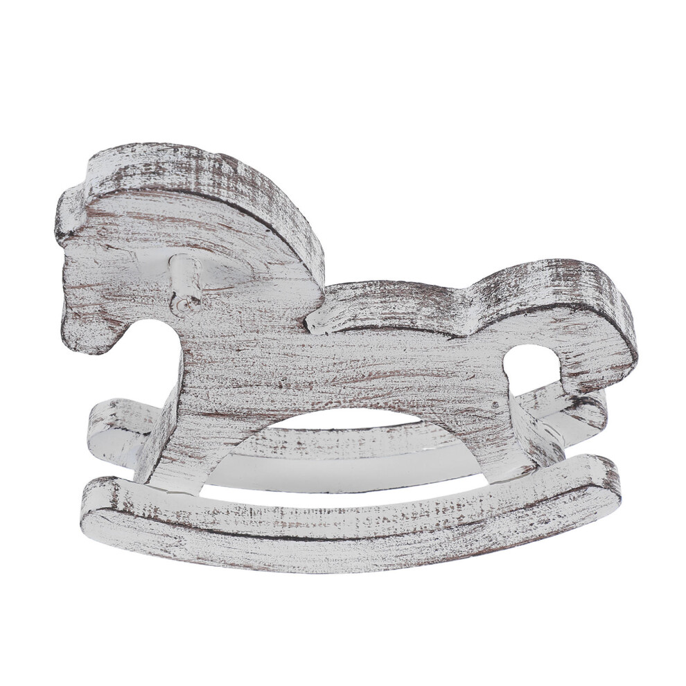 4Szt Drewniane BiałE Dekoracje ZwierząT Rustykalne Figury Na-image