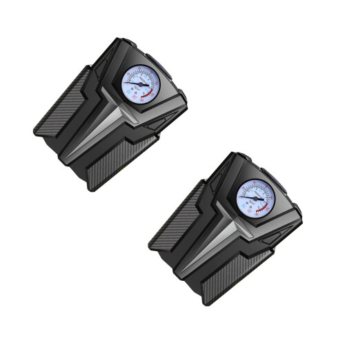 2Pz Compressore Aria Per Auto Elettrico Nero Materiale Premium 2