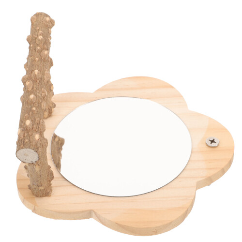 2Pz in Legno Per Uccelli Giochi Allenamento Con Specchio 2
