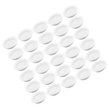 50Szt Plastikowe Okrągłe Wentylatory Szafkowe Do Białe Pokrywy