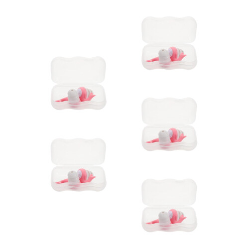 5Paren Herbruikbare Silicone Oordoppen Roze Voor Rust En Watersporten 2