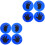4Paren Voetbal Marker Schijven PVC Verstelbare Training Vloerpad 5