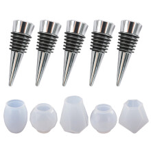 1Conjunto Kit De Moldes Silicone DIY Para Rolhas De Vinho Variadas