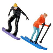 8Szt Mini Narciarze 1:64 Figurki Żywiczne Do Makiet I Scen
