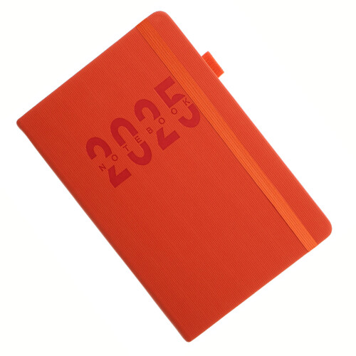 Orange Daily Planner Notebook 2025 Organizer for Meetings