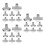 24Pcs Plastic Playpen 3-Way Connectors Grey for Easy Indoor Assembly 4