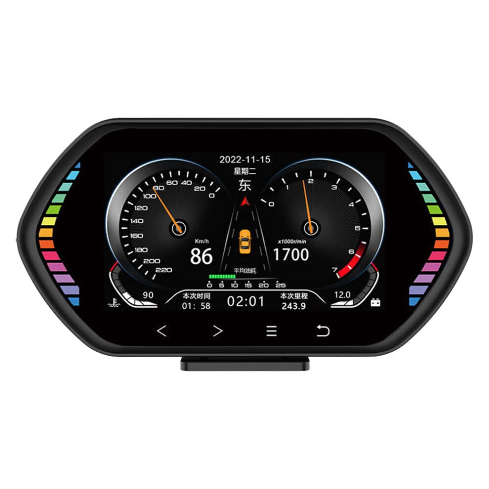 Car Headup Display Obd2 Gps Speedometer With Smart Tilt Detection And Realtime Fault Alerts 9412369352323