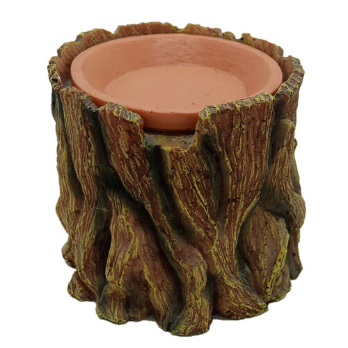 Reptiles Hideaway Cave Hollow Stump Shaped for Lizards Geckos