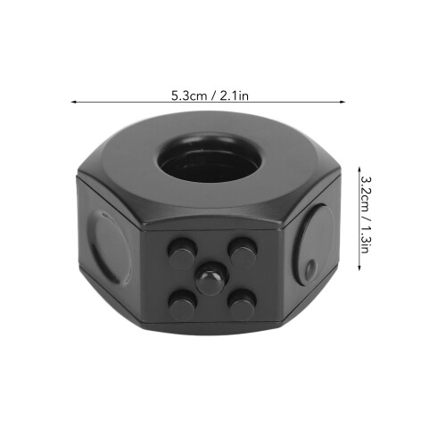 Rotating Decompression Ring Toy 360 Finger Stress Relief Black 1