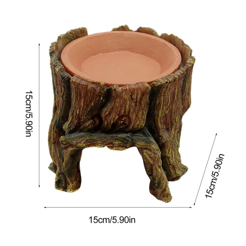 Reptiles Hideaway Cave Hollow Stump Shaped for Lizards Geckos 2