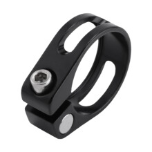 Bike Seat Post Clamp For 34.9mm Seat Posts, Black, Lightweight Material, Easy Installation